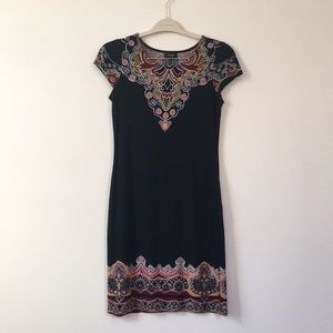 Super soft black cap sleeve dress